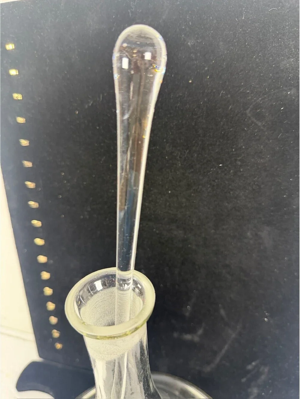 Vintage Krosno Poland Glass Decanter with Stirring Rod S-17